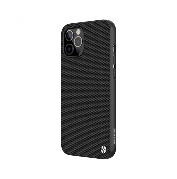 Nillkin Textured Case robust skal med gelram och nylon på baksidan iPhone 12 Pro Max svart
