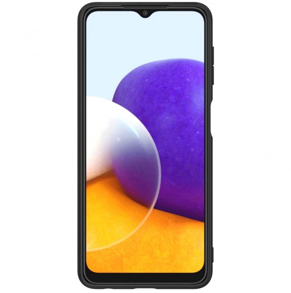 Nillkin Textured Case robust skal med gelram och nylon på baksidan Samsung Galaxy A22 4G svart