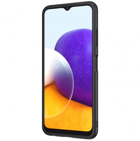 Nillkin Textured Case robust skal med gelram och nylon på baksidan Samsung Galaxy A22 4G svart