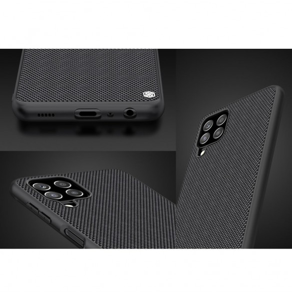 Nillkin Textured Case robust skal med gelram och nylon på baksidan Samsung Galaxy A22 4G svart