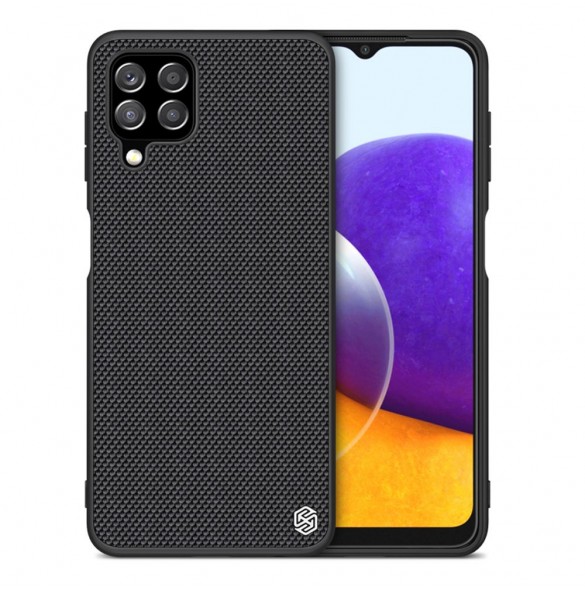 Nillkin Textured Case robust skal med gelram och nylon på baksidan Samsung Galaxy A22 4G svart