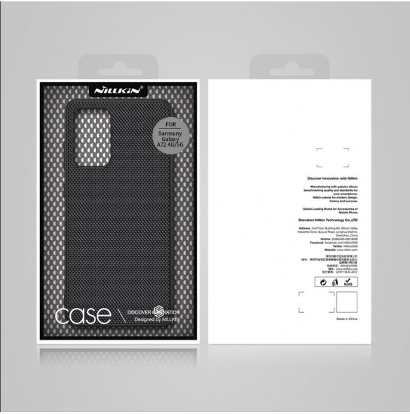 Nillkin Textured Case robust skal med gelram och nylon på baksidan Samsung Galaxy A72 4G svart