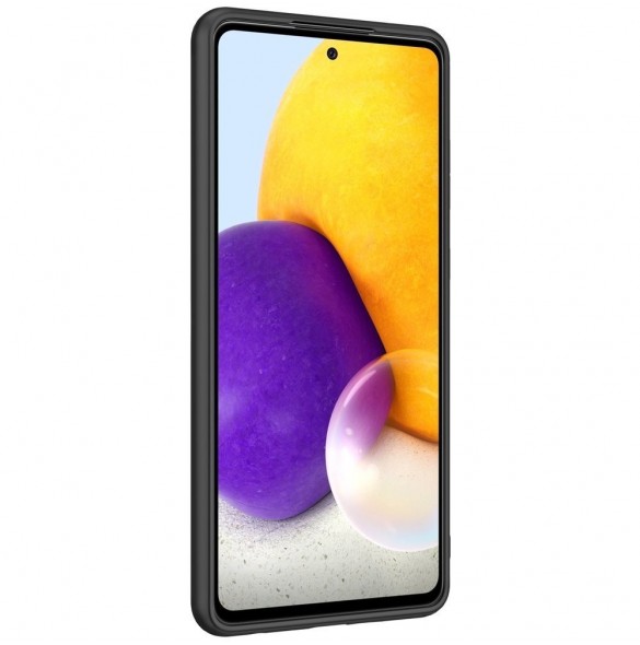 Nillkin Textured Case robust skal med gelram och nylon på baksidan Samsung Galaxy A72 4G svart