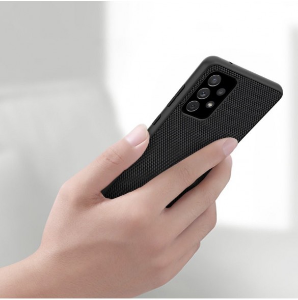 Nillkin Textured Case robust skal med gelram och nylon på baksidan Samsung Galaxy A72 4G svart