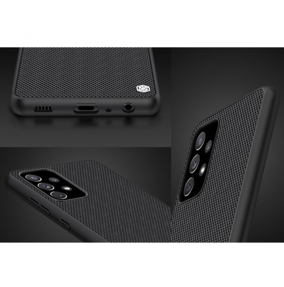 Nillkin Textured Case robust skal med gelram och nylon på baksidan Samsung Galaxy A72 4G svart