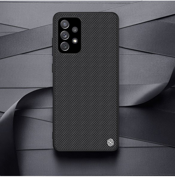 Nillkin Textured Case robust skal med gelram och nylon på baksidan Samsung Galaxy A72 4G svart