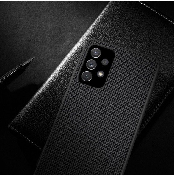 Nillkin Textured Case robust skal med gelram och nylon på baksidan Samsung Galaxy A72 4G svart