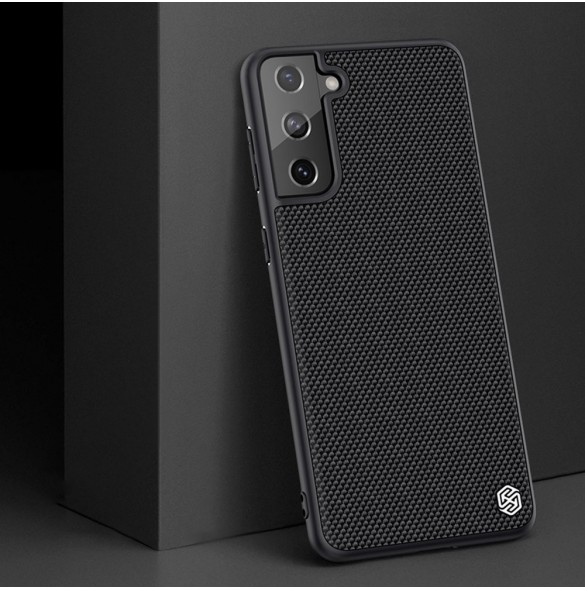 Nillkin Textured Case robust skal med gelram och nylon på baksidan Samsung Galaxy S21+ 5G svart