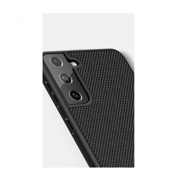 Nillkin Textured Case robust skal med gelram och nylon på baksidan Samsung Galaxy S21+ 5G svart