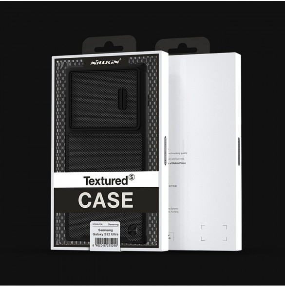 Nillkin Textured S Fodral till Samsung Galaxy S22 Ultra pansarskal med kamerafodral svart