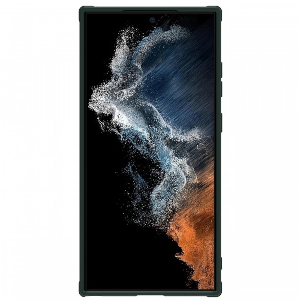 Nillkin Textured S Fodral till Samsung Galaxy S22 Ultra pansarskal med kamerafodral grönt