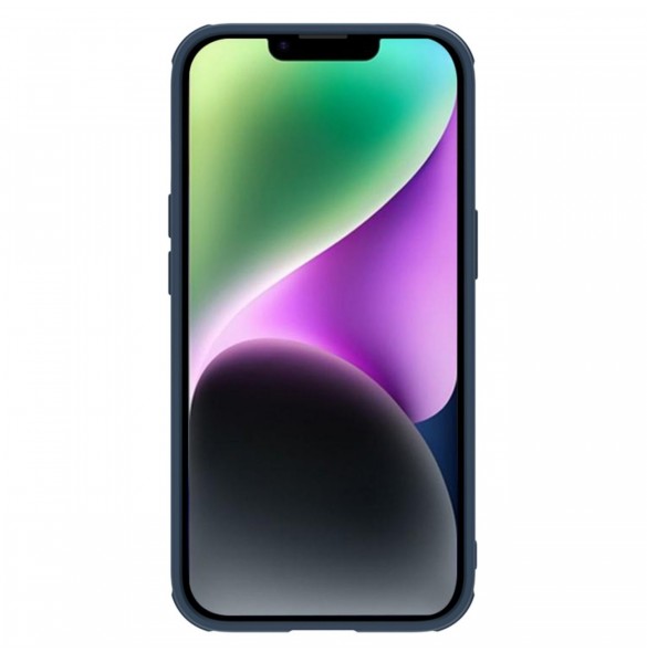 Nillkin Textured S Fodral iPhone 14 Plus pansarfodral med kamerafodral blå
