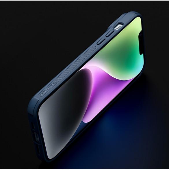 Nillkin Textured S Fodral iPhone 14 Plus pansarfodral med kamerafodral blå