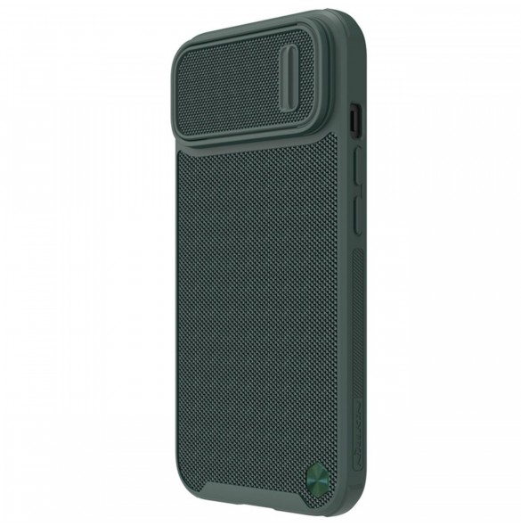 Nillkin Textured S Fodral iPhone 14 Plus pansarfodral med kamerafodral grönt