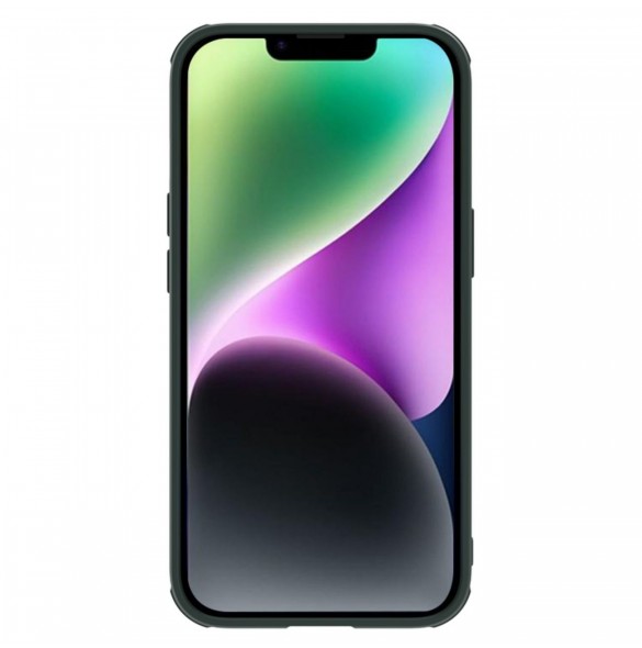 Nillkin Textured S Fodral iPhone 14 Plus pansarfodral med kamerafodral grönt