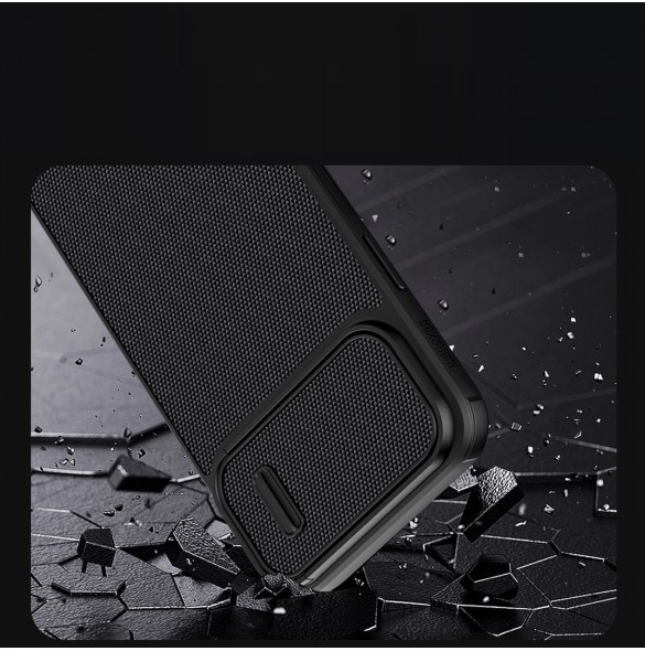 Nillkin Textured S Fodral iPhone 14 Plus pansarfodral med kamerafodral grönt