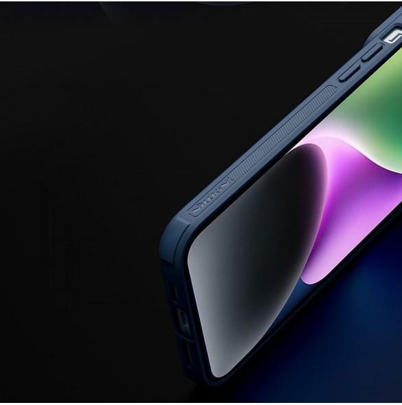 Nillkin Textured S Fodral iPhone 14 Plus pansarfodral med kamerafodral grönt