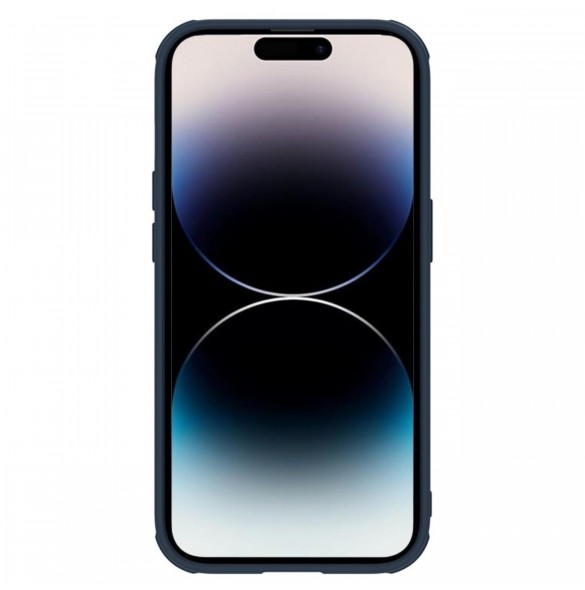 Nillkin Textured S Fodral iPhone 14 Pro pansarfodral med kamerafodral blått