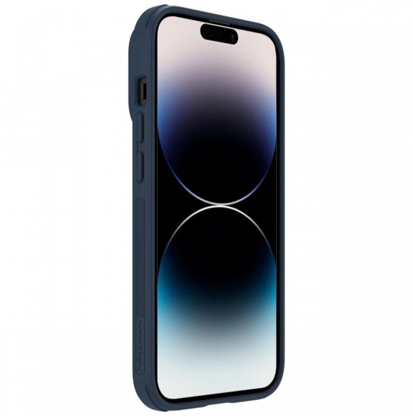 Nillkin Textured S Fodral iPhone 14 Pro pansarfodral med kamerafodral blått