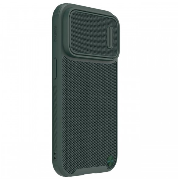 Nillkin Textured S Fodral iPhone 14 Pro pansarfodral med kamerafodral grönt