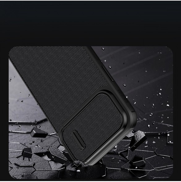 Nillkin Textured S Fodral iPhone 14 Pro pansarfodral med kamerafodral grönt