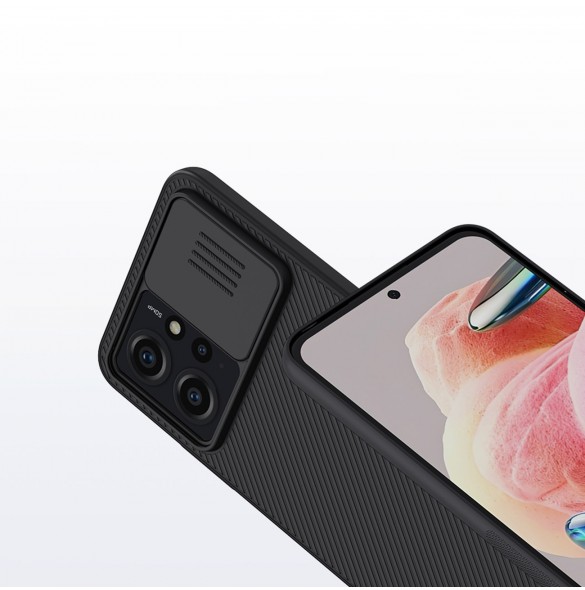 Xiaomi Redmi Note 12 Pansarfodral med Nillkin CamShield Fodral - Svart