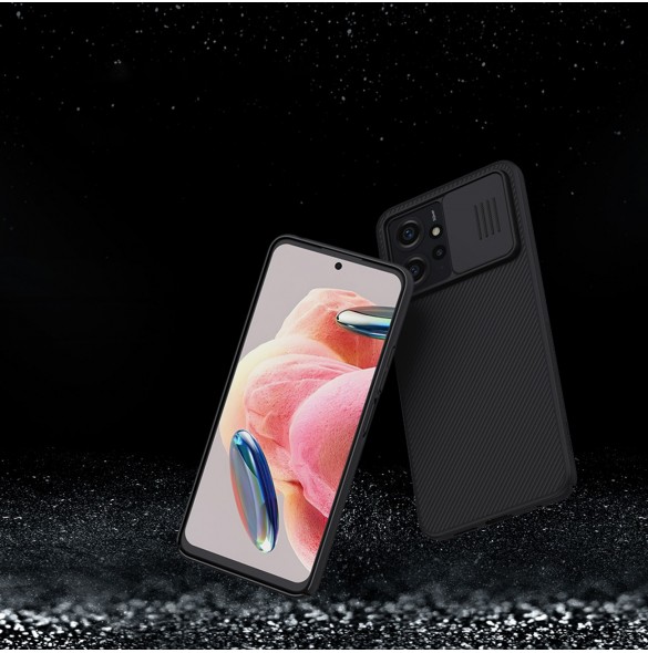 Xiaomi Redmi Note 12 Pansarfodral med Nillkin CamShield Fodral - Svart
