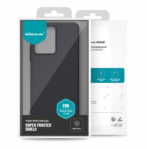 Xiaomi Redmi Note 12 Nillkin Super Frosted Shield pansarfodral - svart