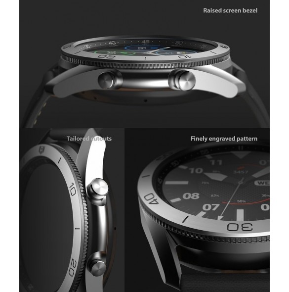 Ringke Bezel Styling fodral ram kuvertring Samsung Galaxy Watch 3 45mm svart (GW3-45-61)