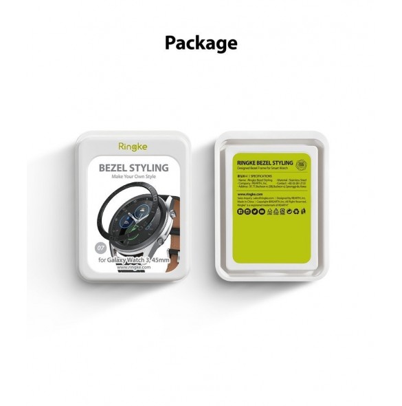 Ringke Bezel Styling fodral ram kuvertring Samsung Galaxy Watch 3 45mm svart (GW3-45-61)