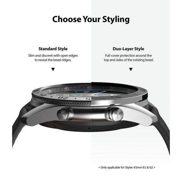 Ringke Bezel Styling fodral ram kuvertring Samsung Galaxy Watch 3 45mm svart (GW3-45-61)