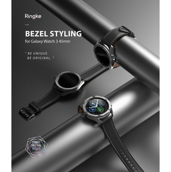 Ringke Bezel Styling fodral ram kuvertring Samsung Galaxy Watch 3 45mm svart (GW3-45-62)