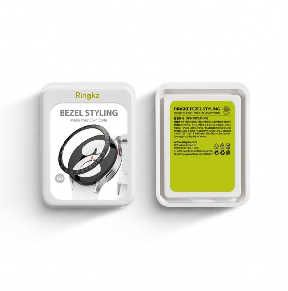 Ringke Bezel Styling Case Ram Kuvert Ring Samsung Galaxy Watch 5 40mm / 4 40mm Svart (rostfritt stål) (GW4-40-03)