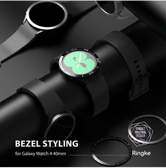 Ringke Bezel Styling box ram kuvertring Klocka 6/5/4 (40mm) silver (rostfritt stål) (GW4-40-40)