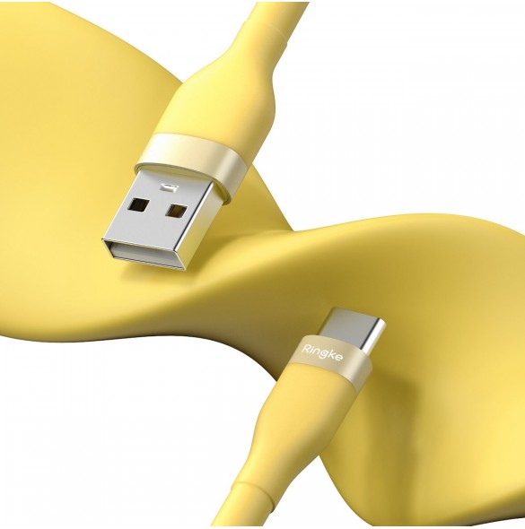 Ringke kabel USB-A - USB-C 480Mb/s 12W 2m gul (CB60099RS)