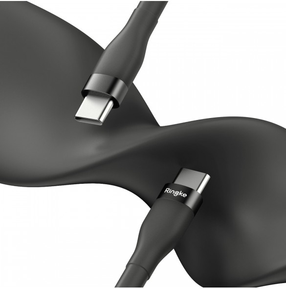 Ringke kabel USB-C - USB-C 480Mb/s 60W 1,2m svart (CB60174RS)