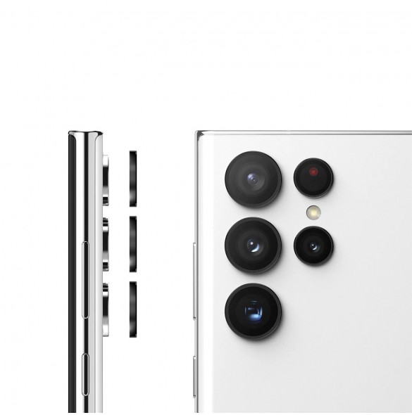Ringke Kameralinsram Glasglas till Samsung Galaxy S22 Ultra svart