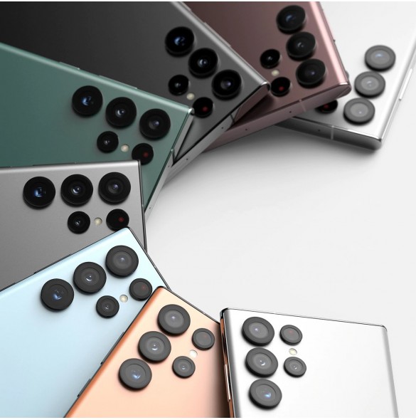 Ringke Kameralinsram Glasglas till Samsung Galaxy S22 Ultra svart