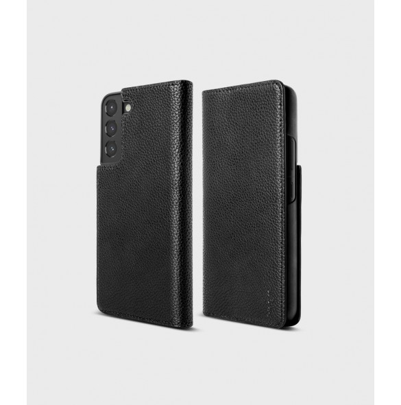 Ringke Folio Signature Flip Läderfodral för Samsung Galaxy S22 + (S22 Plus) Svart (FSS118R262)