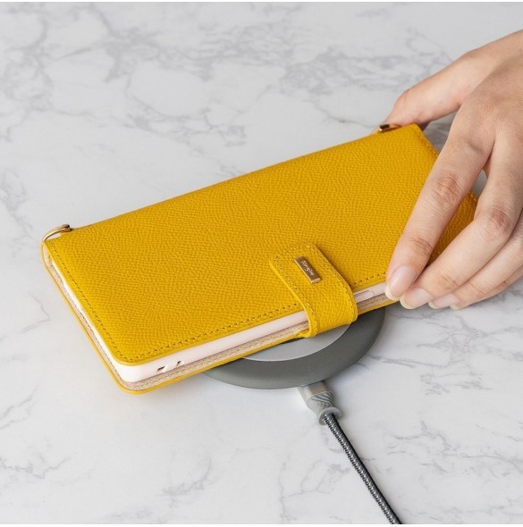 Ringke Folio Signature äkta läderfodral med flik och axelrem för Samsung Galaxy Note 20 svart (FS79R55)