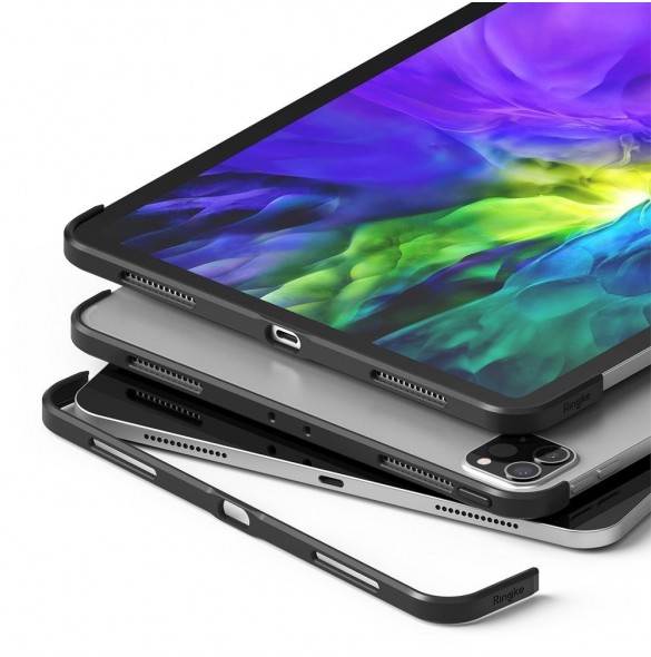 Ringke Frame Shield-fodral självhäftande skyddsram för iPad Pro 11'' 2020 / iPad Pro 11'' 2018 silver (Apple Pencil Friendly)