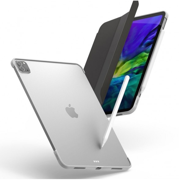 Ringke Frame Shield-fodral självhäftande skyddsram för iPad Pro 11'' 2020 / iPad Pro 11'' 2018 silver (Apple Pencil Friendly)