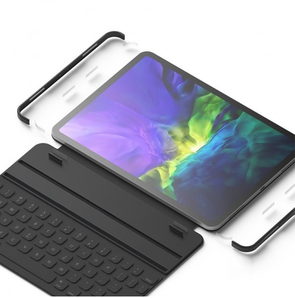 Ringke Frame Shield-fodral självhäftande skyddsram för iPad Pro 11'' 2020 / iPad Pro 11'' 2018 silver (Apple Pencil Friendly)