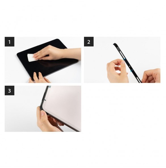 Ringke Frame Shield-fodral självhäftande skyddsram för iPad Pro 11'' 2020 / iPad Pro 11'' 2018 silver (Apple Pencil Friendly)