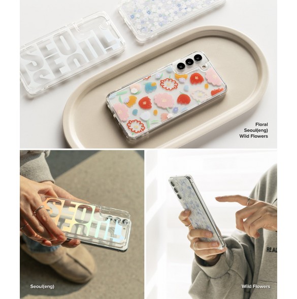 Ringke Fusion Design Armored Case Cover med Gel Ram för Samsung Galaxy S22 + (S22 Plus) transparent (Seoul) (F593R89)