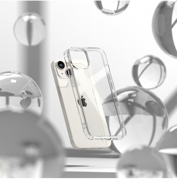 Ringke Fusion Matte fodral iPhone 14 Plus skal med en gelram grå