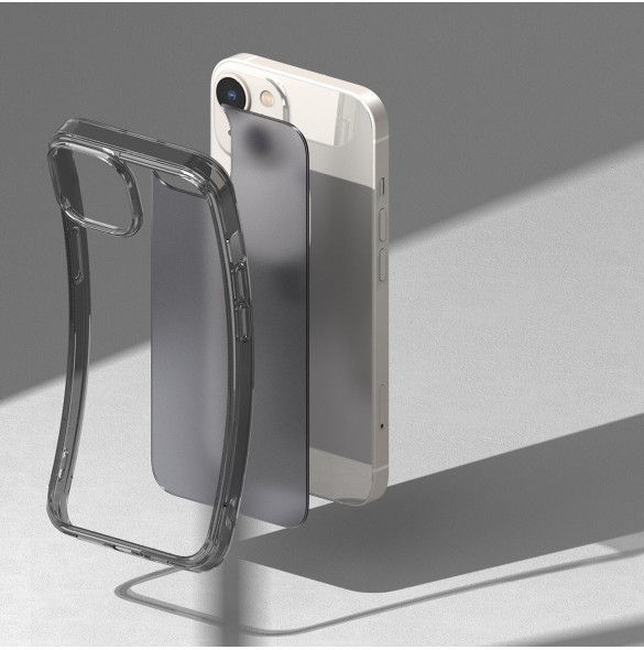 Ringke Fusion Matte fodral iPhone 14 Plus skal med en gelram grå