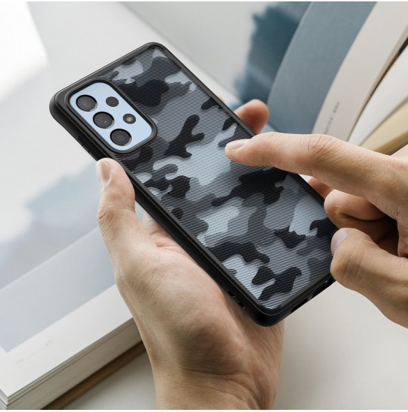 Ringke Fusion Matte tpu fodral med ram för Samsung Galaxy A73 svart
