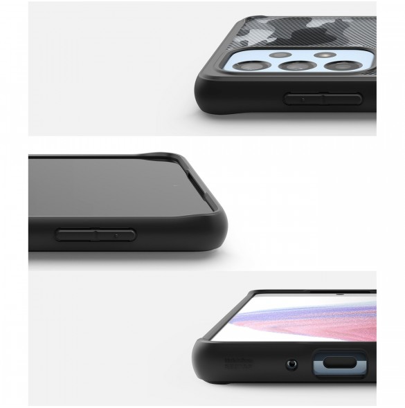 Ringke Fusion Matte tpu fodral med ram för Samsung Galaxy A73 svart