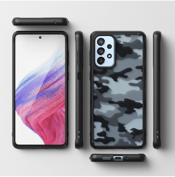Ringke Fusion Matte tpu fodral med ram för Samsung Galaxy A73 svart